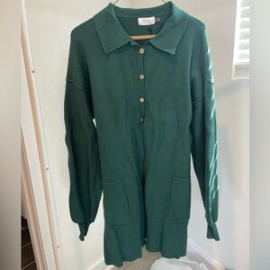 Bluivy Green Button-Up Sweater